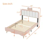 Twin size Velvet Princess Bed