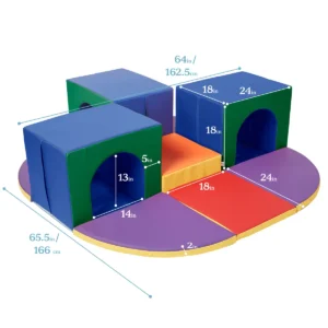 Kids Soft Zone Triple Tunnel Maze